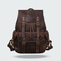 Large Leather Backpack | Vintage Travel Style | Durable Everyday Companion