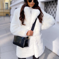 Women’s Faux Fur Winter Coat with Oversized Fit | Warm Ladies Fur Jacket
