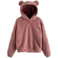 Women’s Fluffy Winter Hoodie with Ears | Cozy Ladies Fleece Jacket