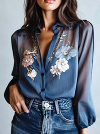 Women’s Boho Chic Floral Blouse in Relaxed Fit | Stylish Ladies Top