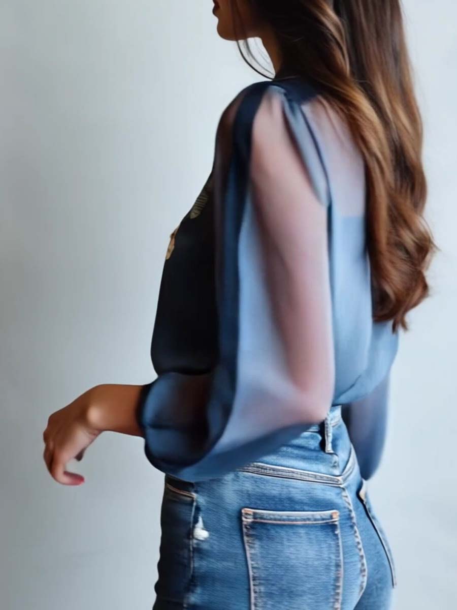 Women’s Boho Chic Floral Blouse in Relaxed Fit | Stylish Ladies Top