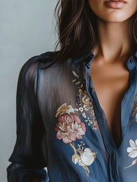 Women’s Boho Chic Floral Blouse in Relaxed Fit | Stylish Ladies Top