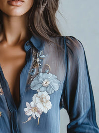 Women’s Boho Chic Floral Blouse in Relaxed Fit | Stylish Ladies Top