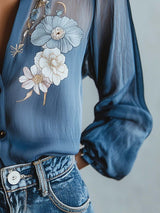 Women’s Boho Chic Floral Blouse in Relaxed Fit | Stylish Ladies Top
