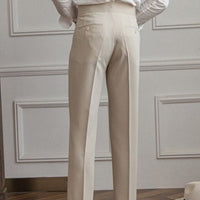 Men’s Old Money Tailored Trousers | Pleated Design | Straight-Leg Fit | Classic Elegance