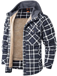 Men’s Fleece Jacket with Hood and Faux Fur Lining | Warm Winter Outdoor Coat
