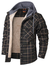 Men’s Fleece Jacket with Hood and Faux Fur Lining | Warm Winter Outdoor Coat
