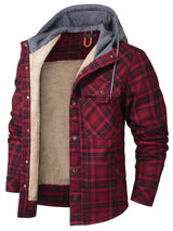 Men’s Fleece Jacket with Hood and Faux Fur Lining | Warm Winter Outdoor Coat