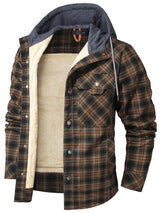Men’s Fleece Jacket with Hood and Faux Fur Lining | Warm Winter Outdoor Coat