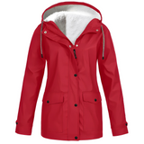 Women’s Waterproof Jacket | Fleece Lined | Hooded Design | Warm Rainproof Outerwear