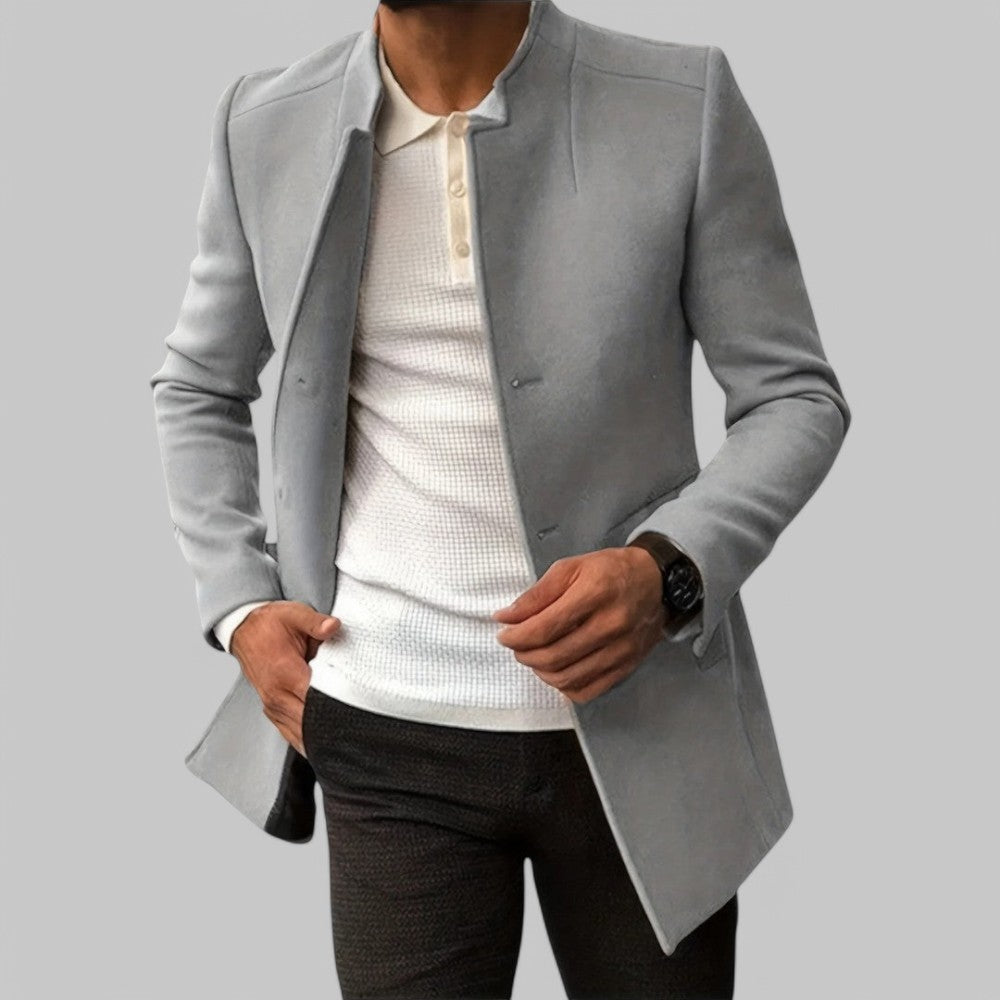 Men’s Autumn Overcoat | Smart-Casual Fit | Button-Up Front | Timeless Design | Lightweight Layer