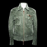 Men’s Suede Bomber Jacket in Vintage Style | Smart Casual Winter Coat