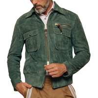 Men’s Suede Bomber Jacket in Vintage Style | Smart Casual Winter Coat