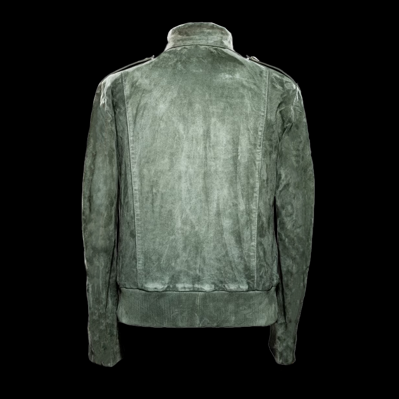 Men’s Suede Bomber Jacket in Vintage Style | Smart Casual Winter Coat