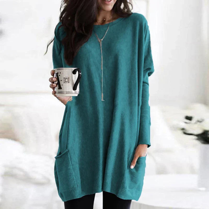 Women’s Long Sleeve Sweater Tunic | Casual Ladies Jumper for Everyday Wear