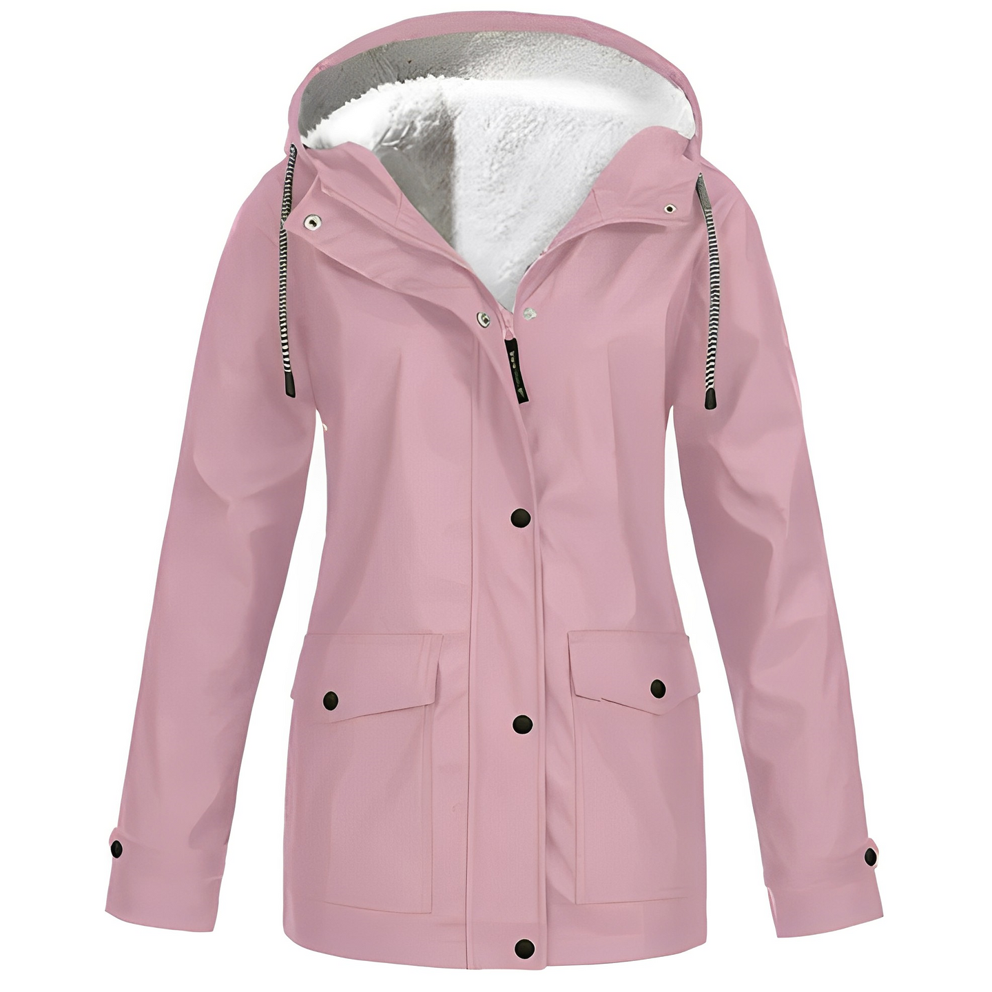 Women’s Waterproof Jacket | Fleece Lined | Hooded Design | Warm Rainproof Outerwear
