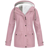 Women’s Waterproof Jacket | Fleece Lined | Hooded Design | Warm Rainproof Outerwear