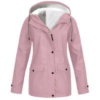 Women’s Waterproof Jacket | Fleece Lined | Hooded Design | Warm Rainproof Outerwear