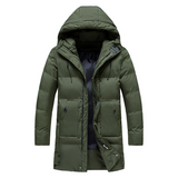 Men’s Long Puffer Jacket in Classic Winter Style | Warm Quilted Winter Coat