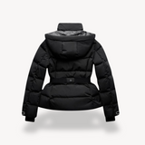 Women’s Black Puffer Jacket | Belted Winter Coat | Water-Resistant Outerwear | Insulated Warmth