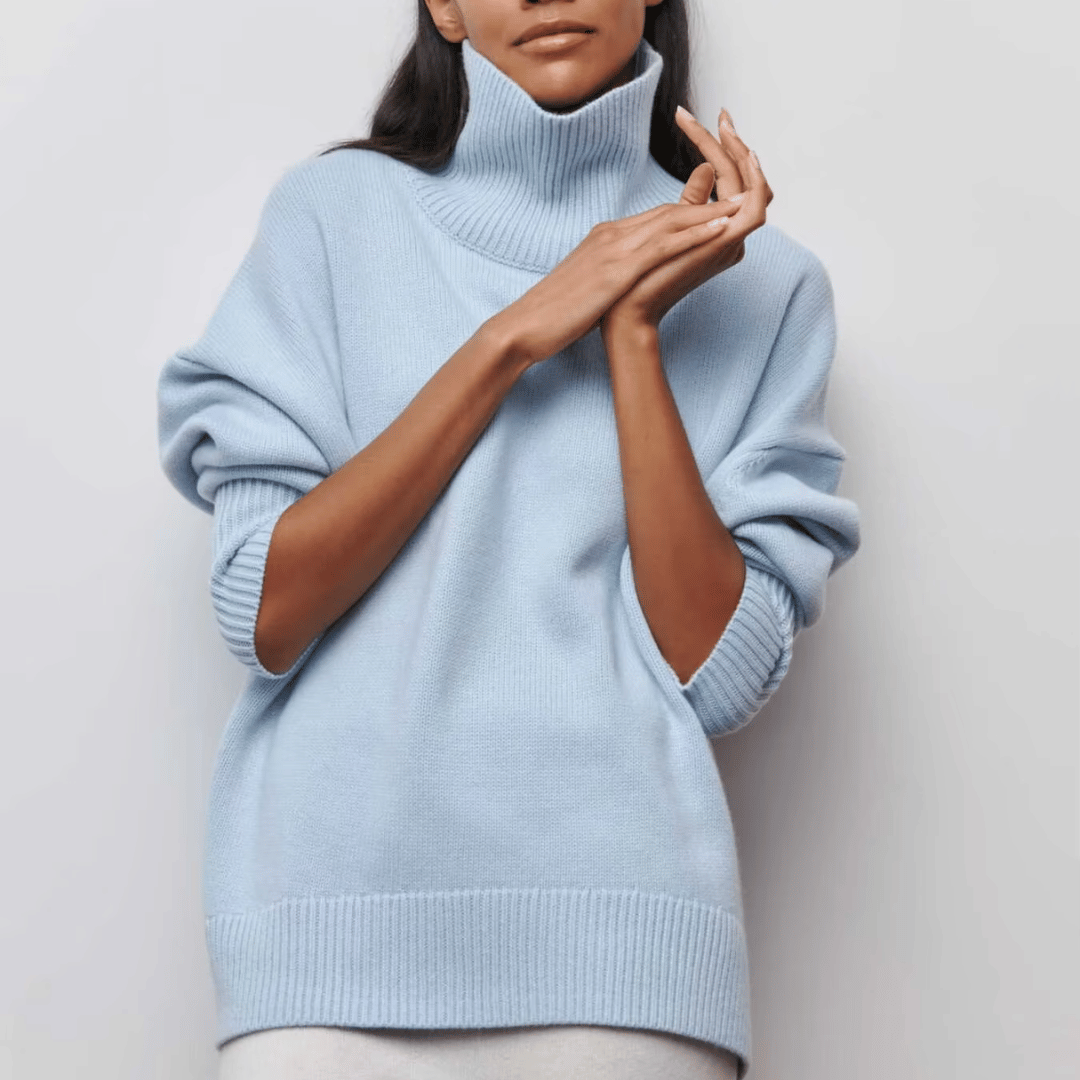 Women’s Turtleneck Jumper | Oversized Fit | Warm Winter Knit
