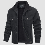 Men’s Corduroy Jacket | Button-Up Front | Warm Sherpa Lining | Casual Autumn Outerwear