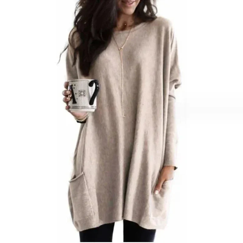 Women’s Long Sleeve Sweater Tunic | Casual Ladies Jumper for Everyday Wear