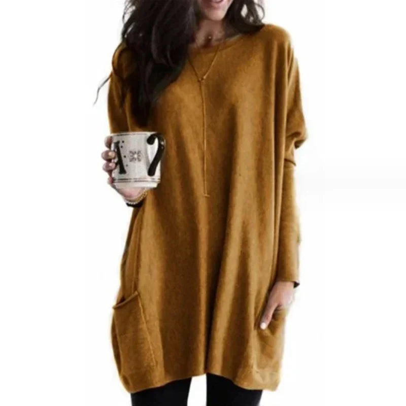 Women’s Long Sleeve Sweater Tunic | Casual Ladies Jumper for Everyday Wear