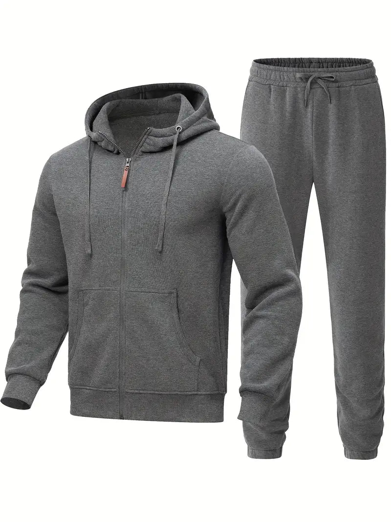 Men’s Tracksuit with Hoodie and Joggers | Casual Sportswear Set for Autumn Winter
