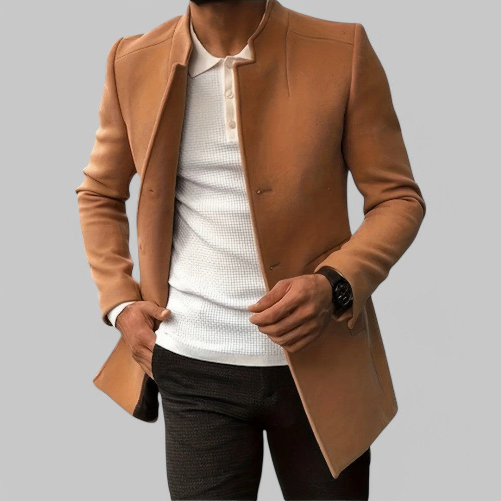 Men’s Autumn Overcoat | Smart-Casual Fit | Button-Up Front | Timeless Design | Lightweight Layer
