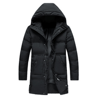 Men’s Long Puffer Jacket in Classic Winter Style | Warm Quilted Winter Coat