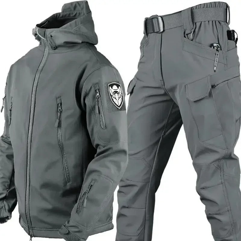 Men’s Winter Tracksuit with Coat and Pants | Warm Outdoor Cargo Set