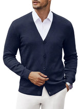 Men’s Button Up Cardigan | Lightweight Knitwear | V-Neck Jumper | Autumn Layer
