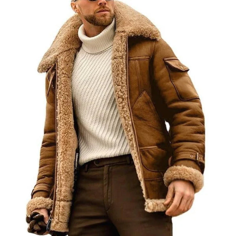 Men’s Winter Coat with Classic Lapel Collar | Warm Smart Casual Overcoat