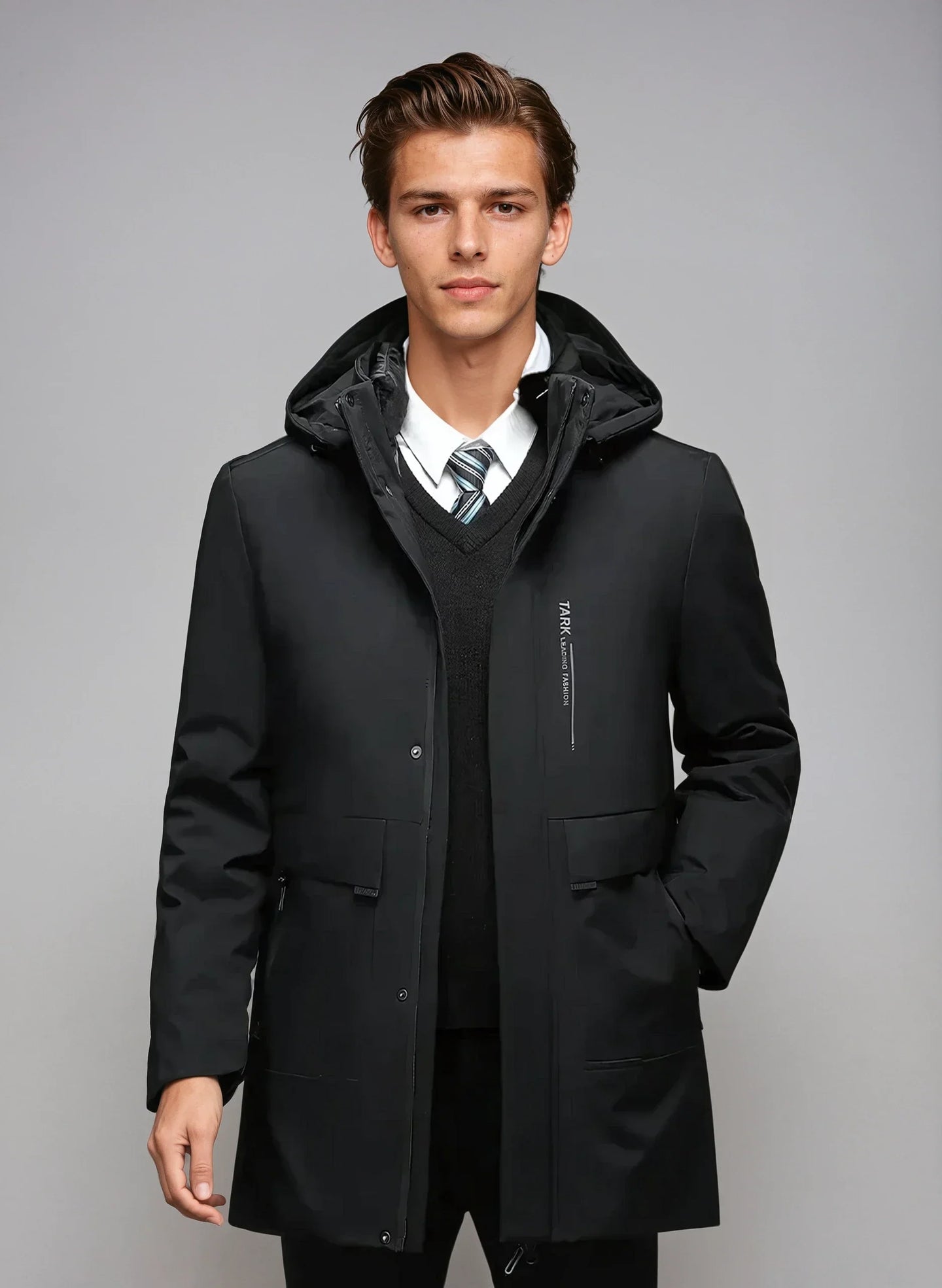 Men’s Waterproof Parka Jacket with Hood | Warm Winter Coat for Cold Weather