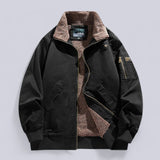 Men’s Wool Lined Winter Jacket with Zipper Closure | Warm Rugged Outdoor Coat