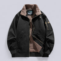 Men’s Wool Lined Winter Jacket with Zipper Closure | Warm Rugged Outdoor Coat