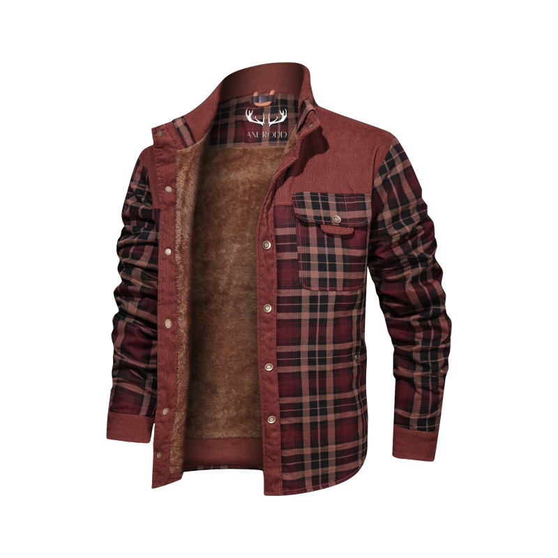 Men’s Lumber Jacket with Fur Lining in Winter Style | Warm Casual Coat