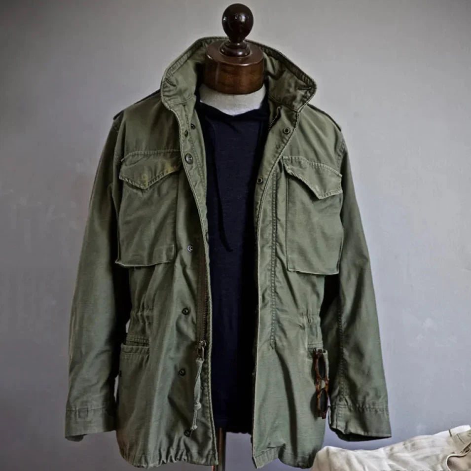Men’s Utility Field Jacket | Military Style | Adjustable Waist | Autumn Layering