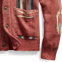Men’s Jacquard Knit Cardigan with Lapel Collar | Vintage Smart Casual Sweater