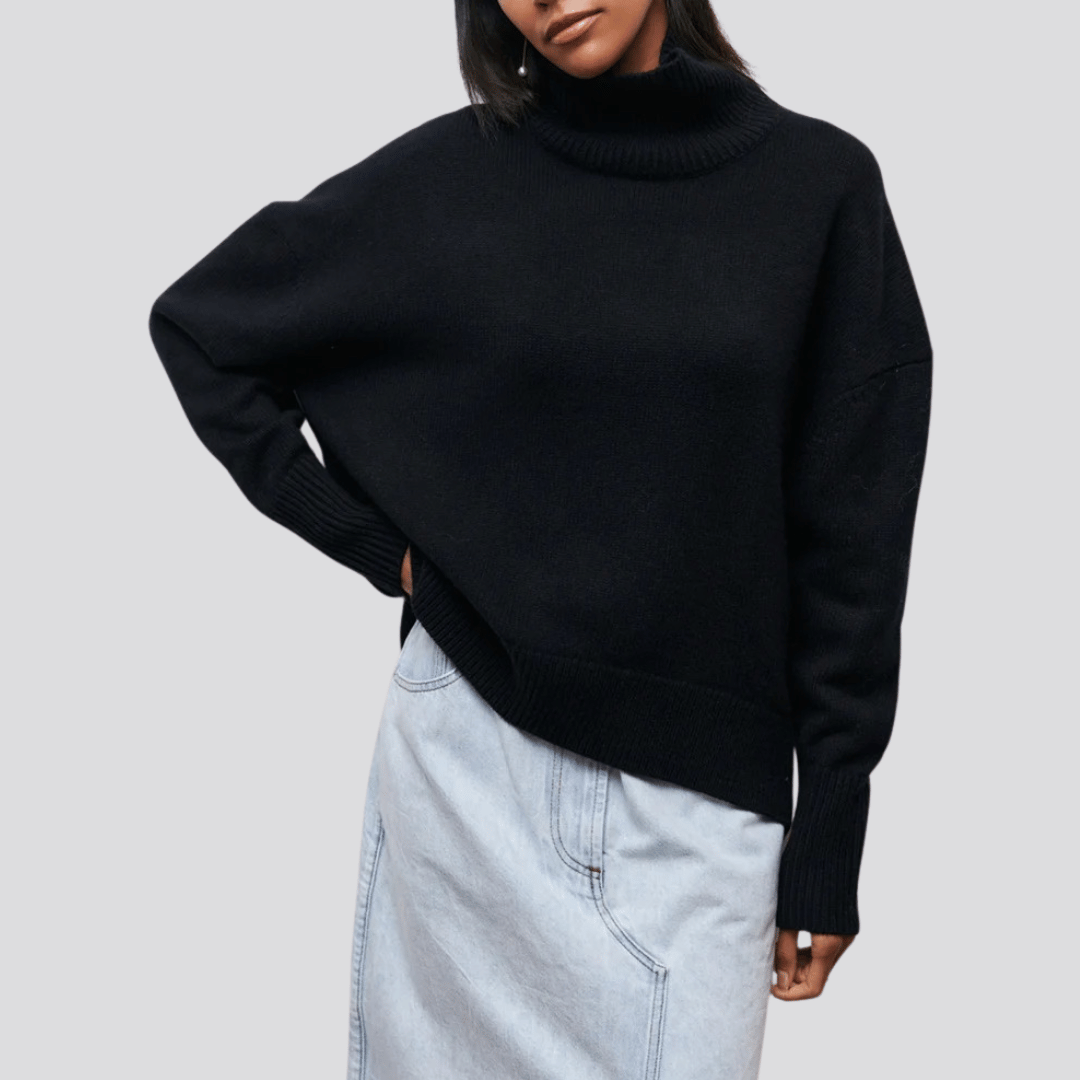Women’s Turtleneck Jumper | Oversized Fit | Warm Winter Knit