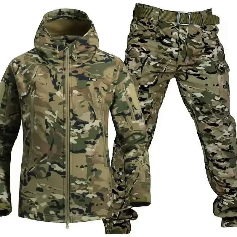 Men’s Winter Tracksuit with Coat and Pants | Warm Outdoor Cargo Set