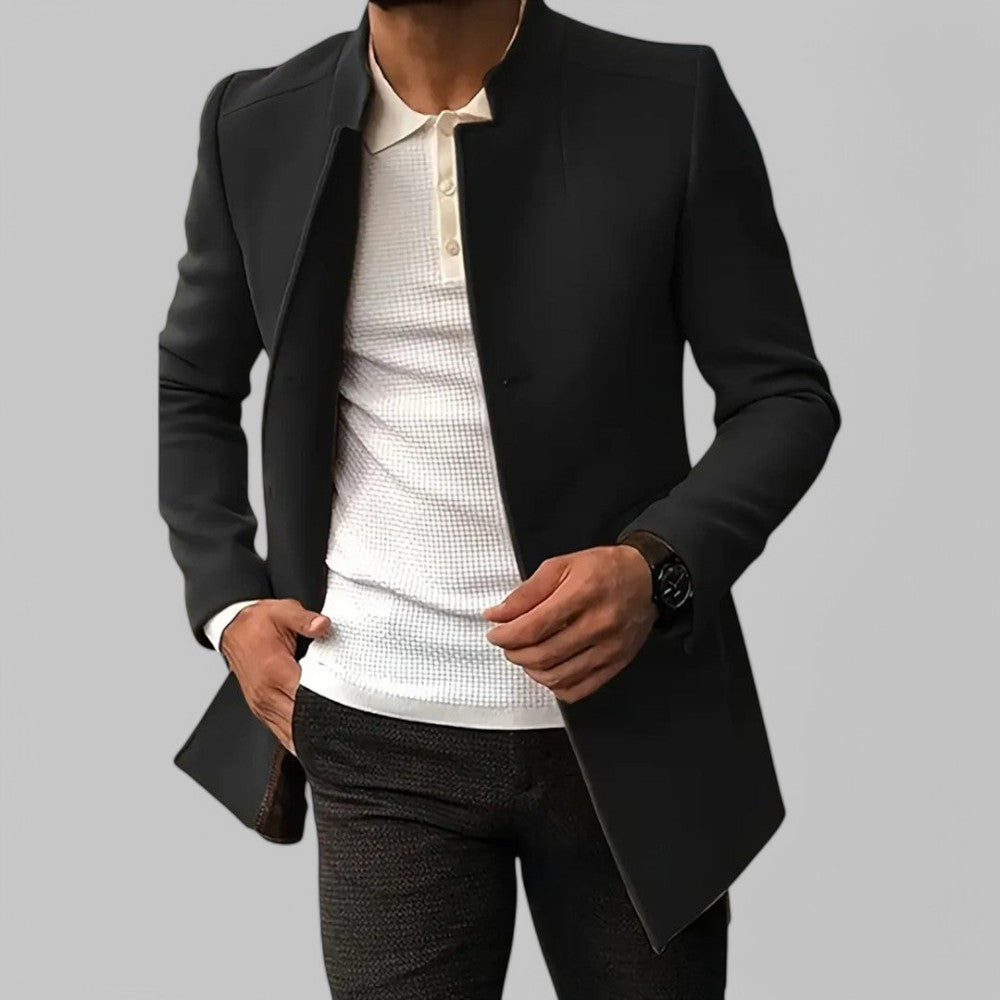 Men’s Autumn Overcoat | Smart-Casual Fit | Button-Up Front | Timeless Design | Lightweight Layer
