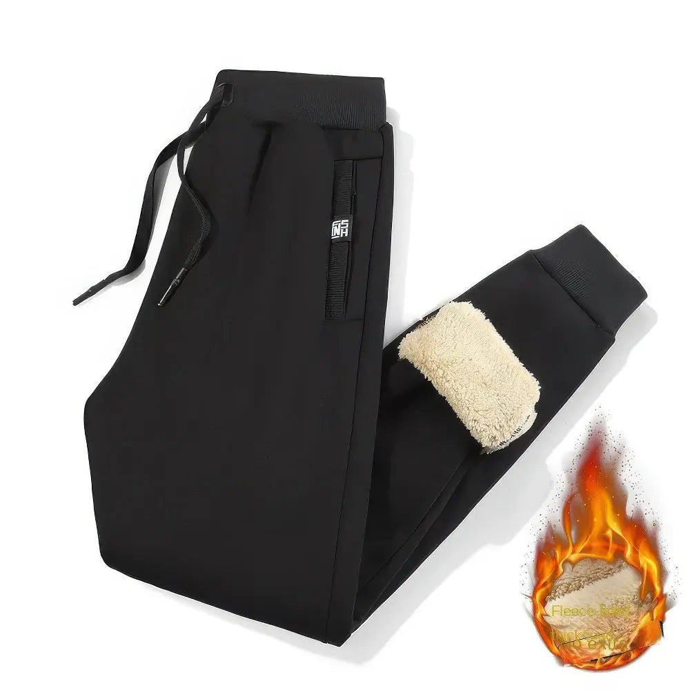Men’s Fleece-Lined Joggers in Winter Style | Warm Tracksuit Bottoms