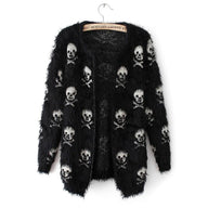Women’s Skull Cardigan in Casual Knitwear Style | Long Ladies Cardigan