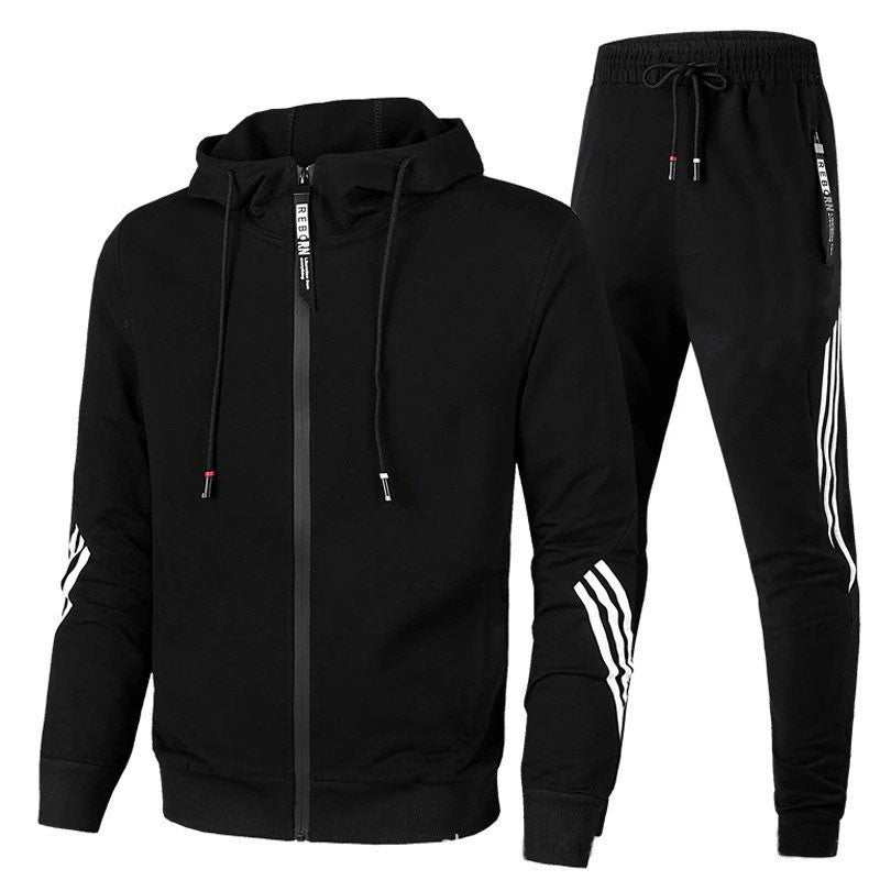 Men’s Two-Piece Tracksuit | Zip-Up Hoodie and Joggers | Casual Sport Set | Relaxed Fit