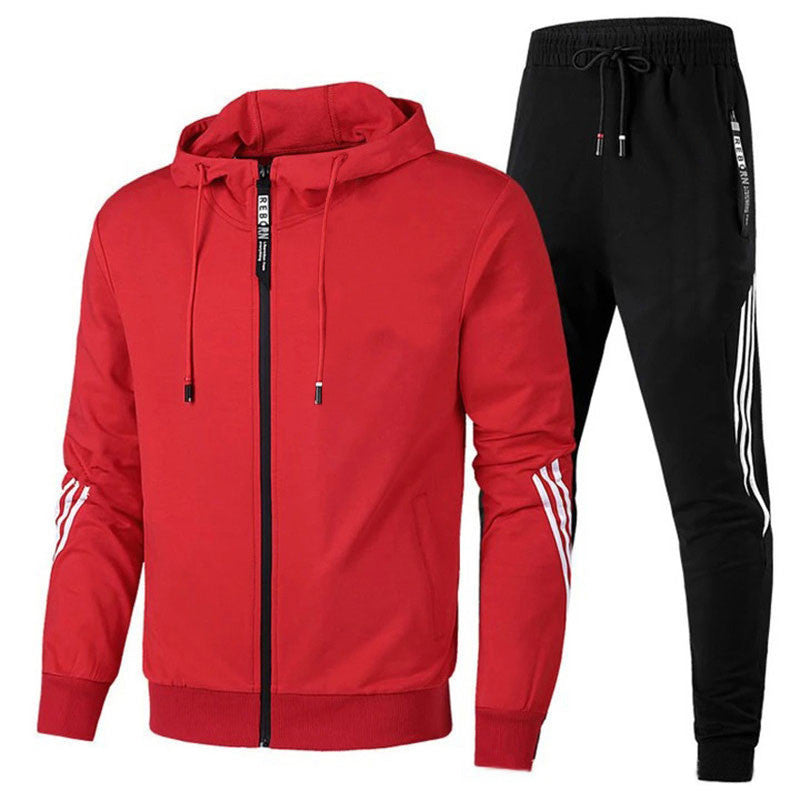 Men’s Two-Piece Tracksuit | Zip-Up Hoodie and Joggers | Casual Sport Set | Relaxed Fit