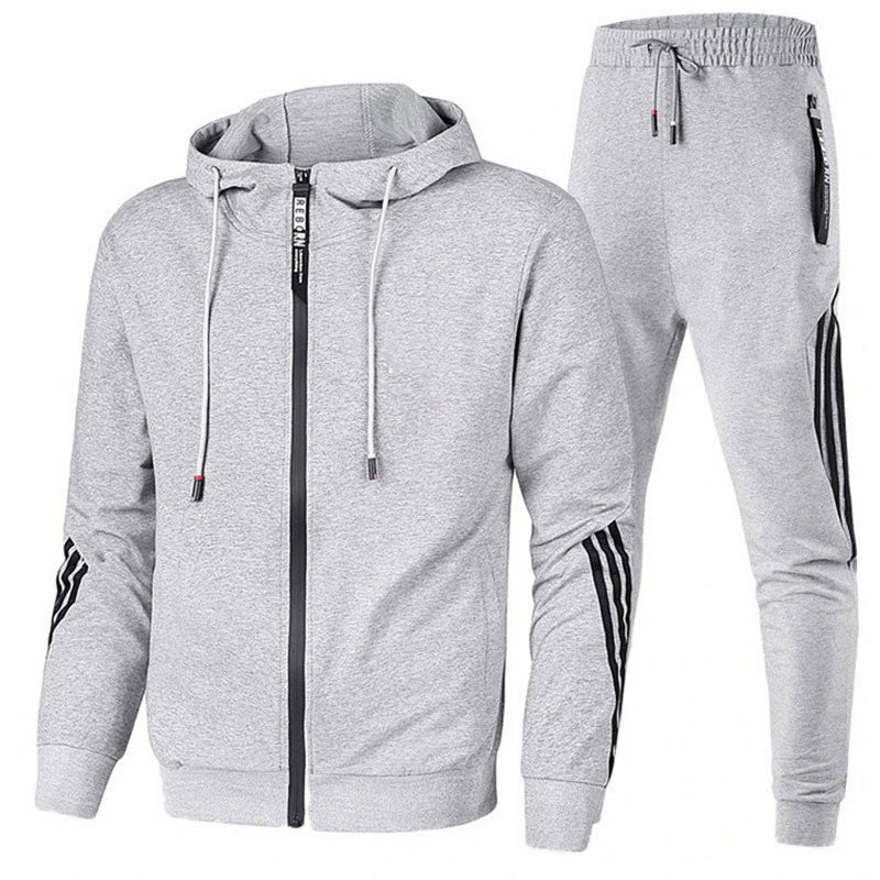 Men’s Two-Piece Tracksuit | Zip-Up Hoodie and Joggers | Casual Sport Set | Relaxed Fit