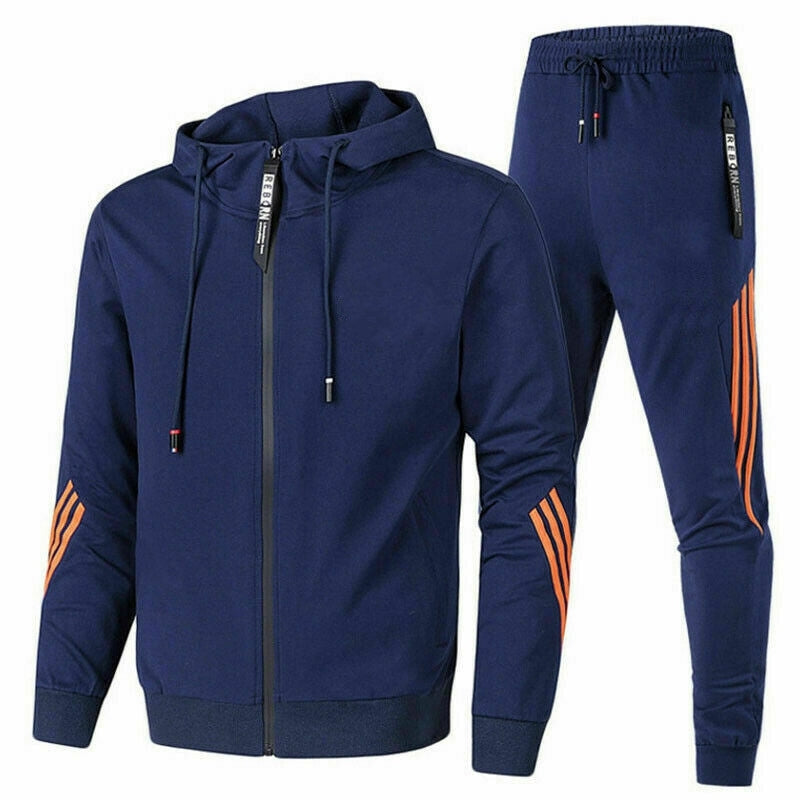 Men’s Two-Piece Tracksuit | Zip-Up Hoodie and Joggers | Casual Sport Set | Relaxed Fit