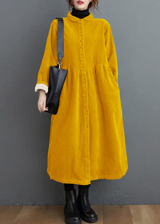Women’s Corduroy Winter Coat in Long Overcoat Style | Warm Ladies Jacket for Autumn